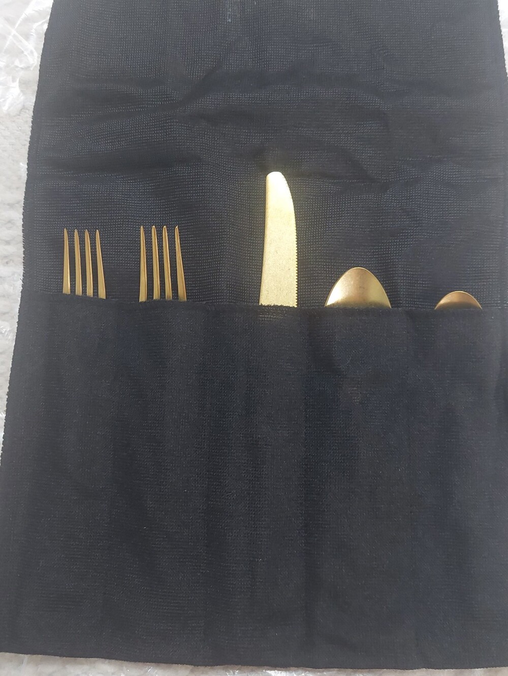 NEW! MEPRA Dolce Vita Pewter Gold 5 Piece Flatwear Set! (Z66) - Picture 6 of 7